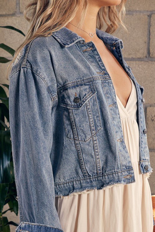 Color Denim Jacket - Global Village Kailua Boutique