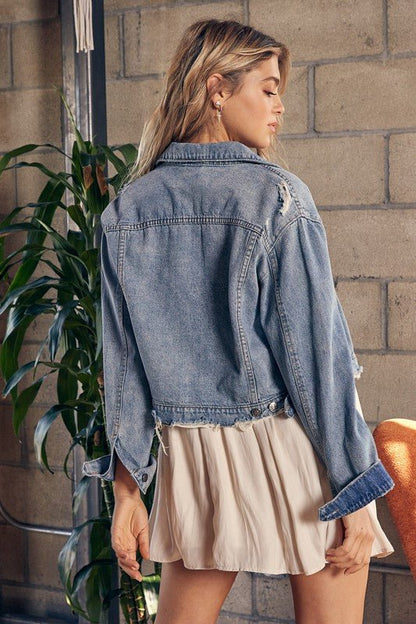 Color Denim Jacket - Global Village Kailua Boutique