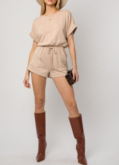 Comfy Elastic Waist Romper - Global Village Kailua Boutique