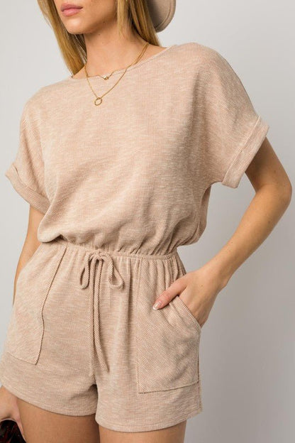 Comfy Elastic Waist Romper - Global Village Kailua Boutique