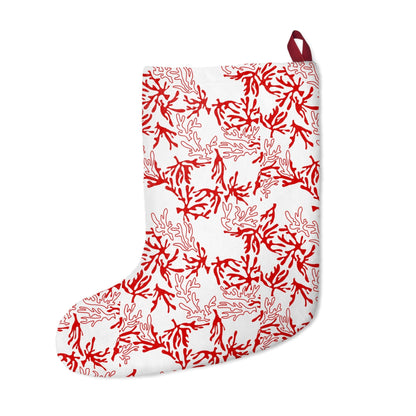 Coral Red Christmas Stockings - Global Village Kailua Boutique