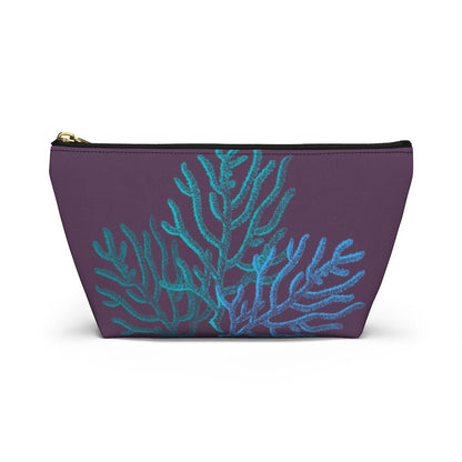 Coral Zip Pouch with T-Bottom Global Village Kailua Boutique