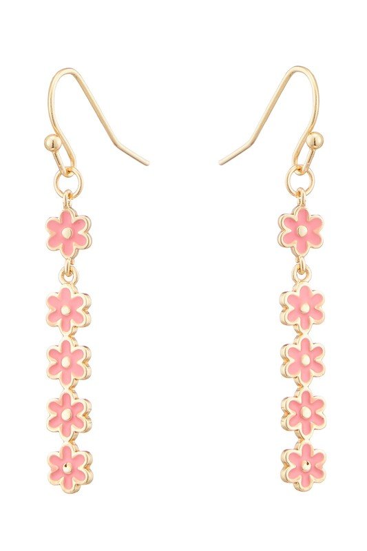 Daisy Flower Drop Earrings Global Village Kailua Boutique