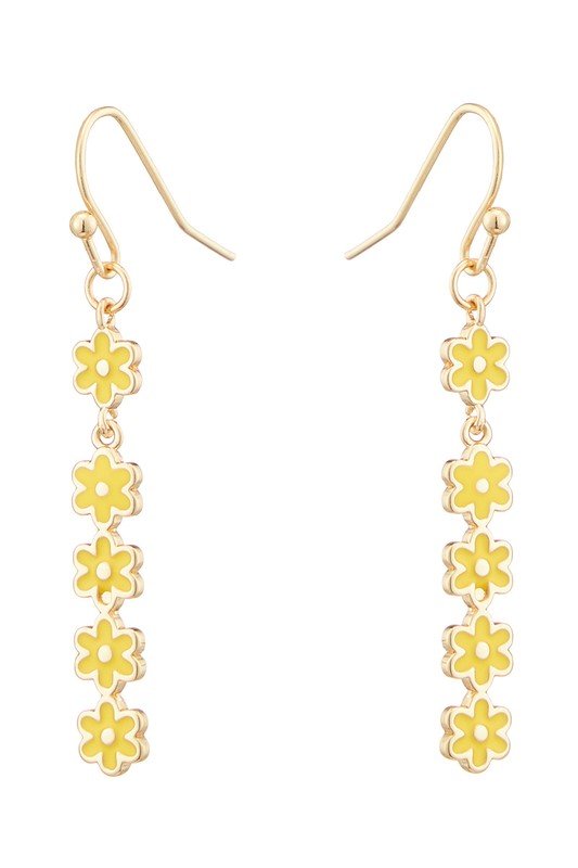 Daisy Flower Drop Earrings Global Village Kailua Boutique