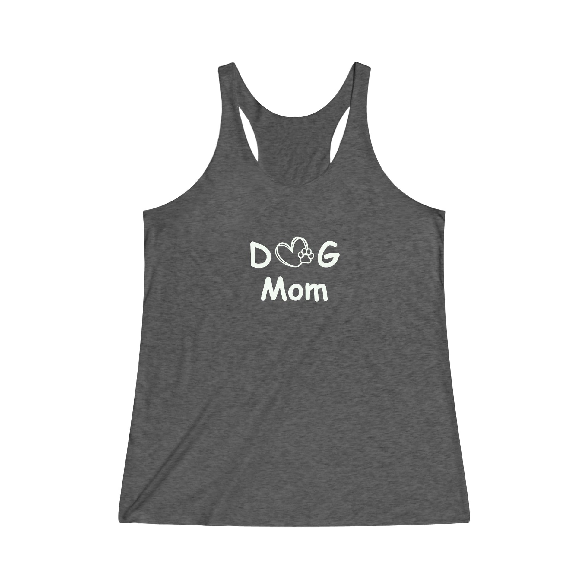 Dog Mom Triblend Racerback Tank Global Village Kailua Boutique