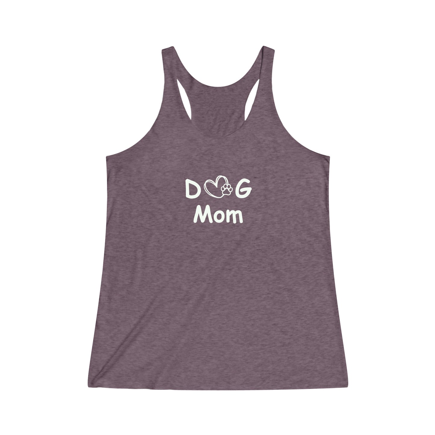 Dog Mom Triblend Racerback Tank Global Village Kailua Boutique