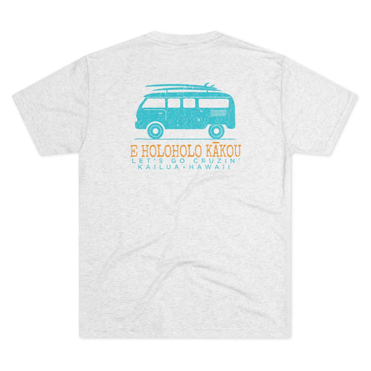 E Holoholo Kākou Unisex Tri-Blend Crew Tee - Global Village Kailua Boutique