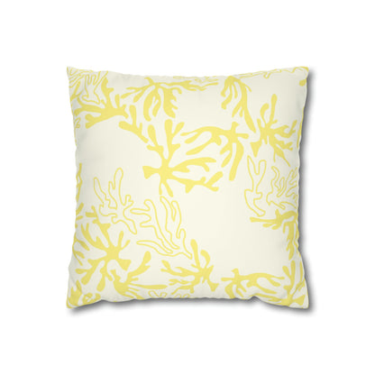 Faux Suede Square Pillow Case Coral Sunshine (4 sizes) - Global Village Kailua Boutique