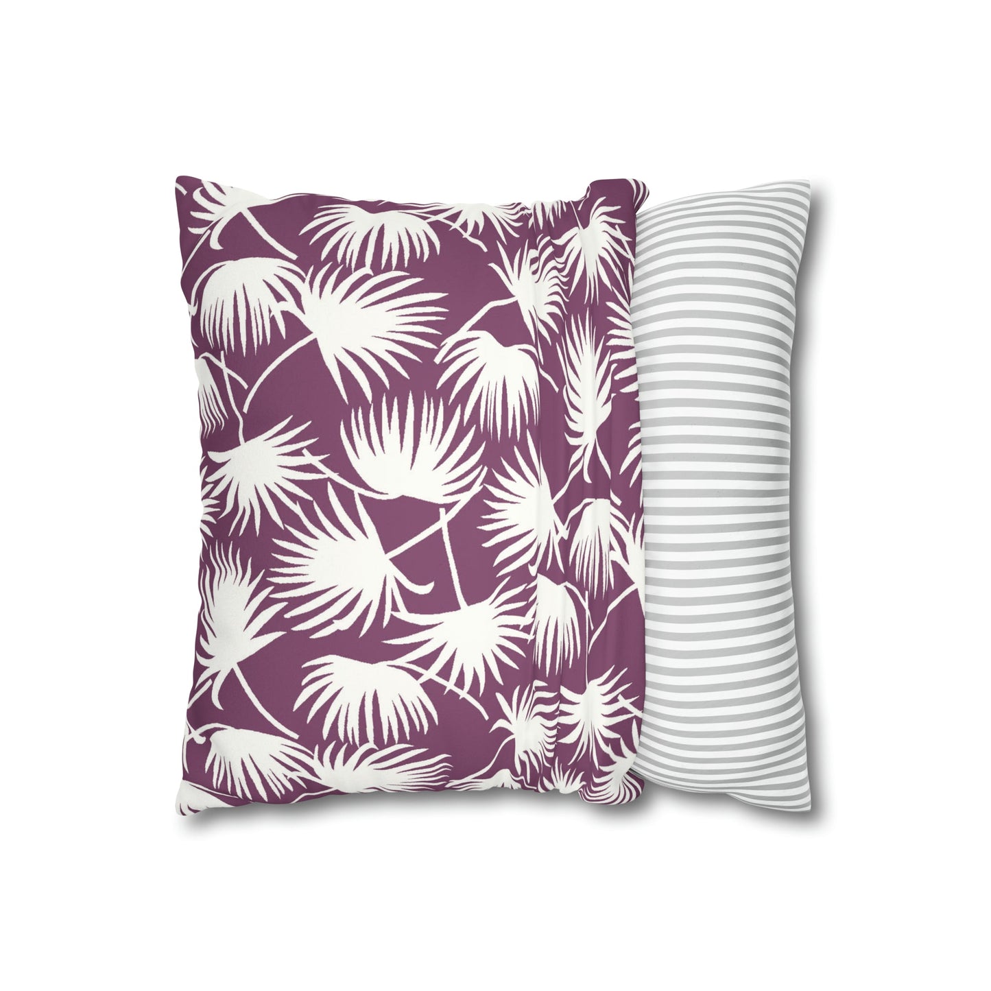 Faux Suede Square Pillow Fan Palm Mulberry (4 sizes) - Global Village Kailua Boutique