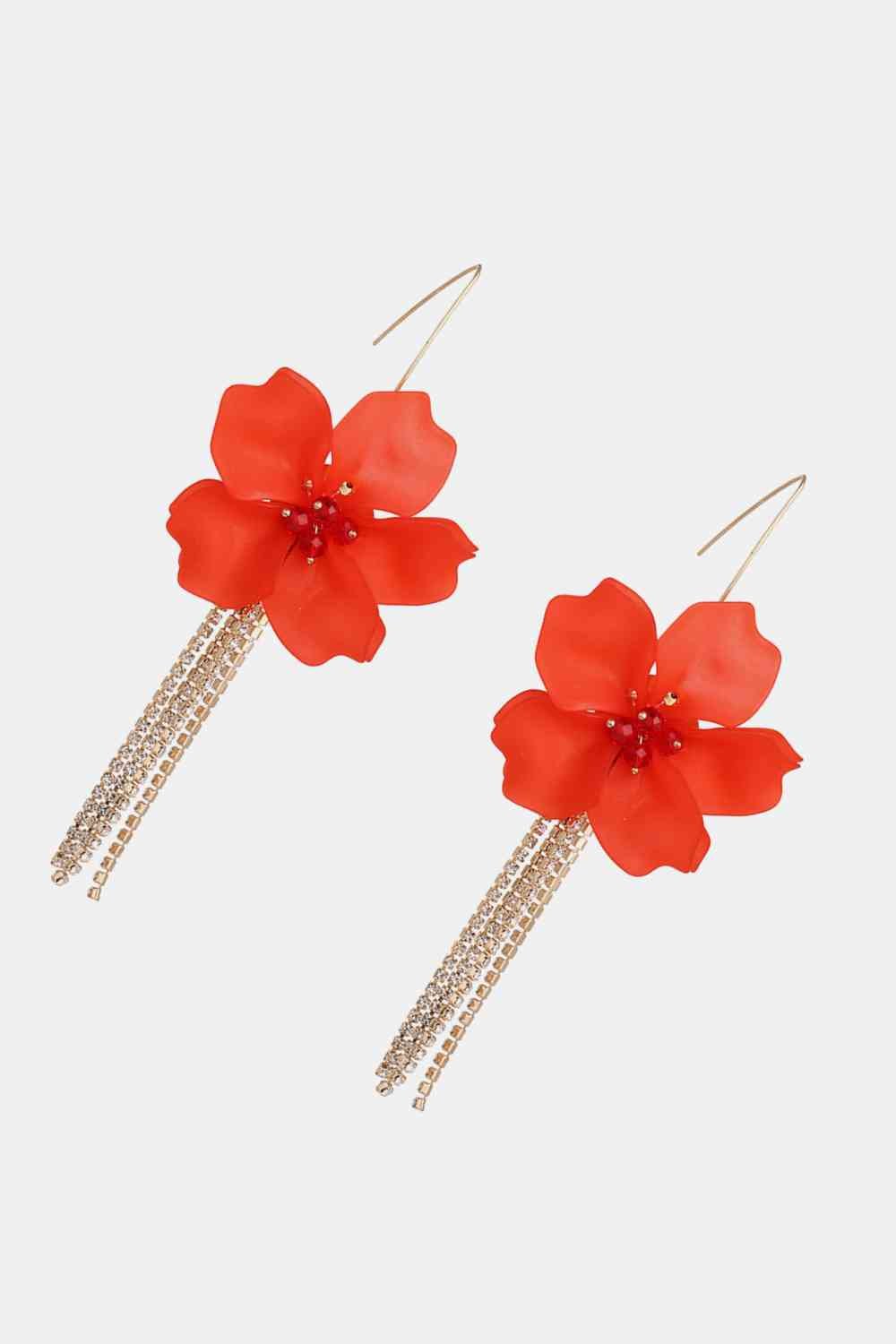 Flower Acrylic Dangle Earrings - Global Village Kailua Boutique