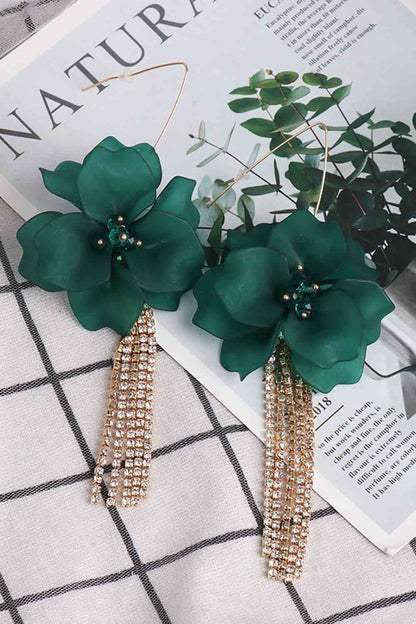 Flower Acrylic Dangle Earrings - Global Village Kailua Boutique