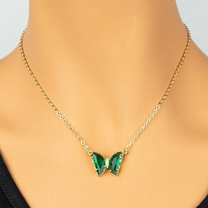 Acrylic Butterfly Necklace Global Village Kailua Boutique