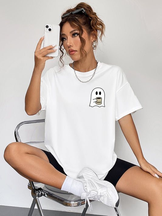 Ghost Coffee Graphic T-Shirt - Global Village Kailua Boutique