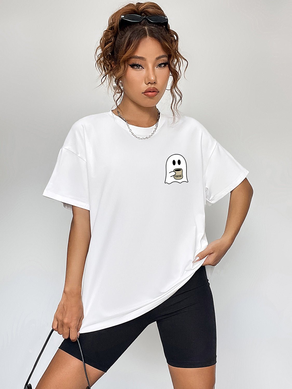 Ghost Coffee Graphic T-Shirt - Global Village Kailua Boutique