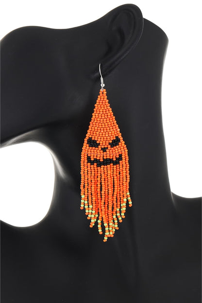 Halloween Bead Fringe Earrings - Global Village Kailua Boutique