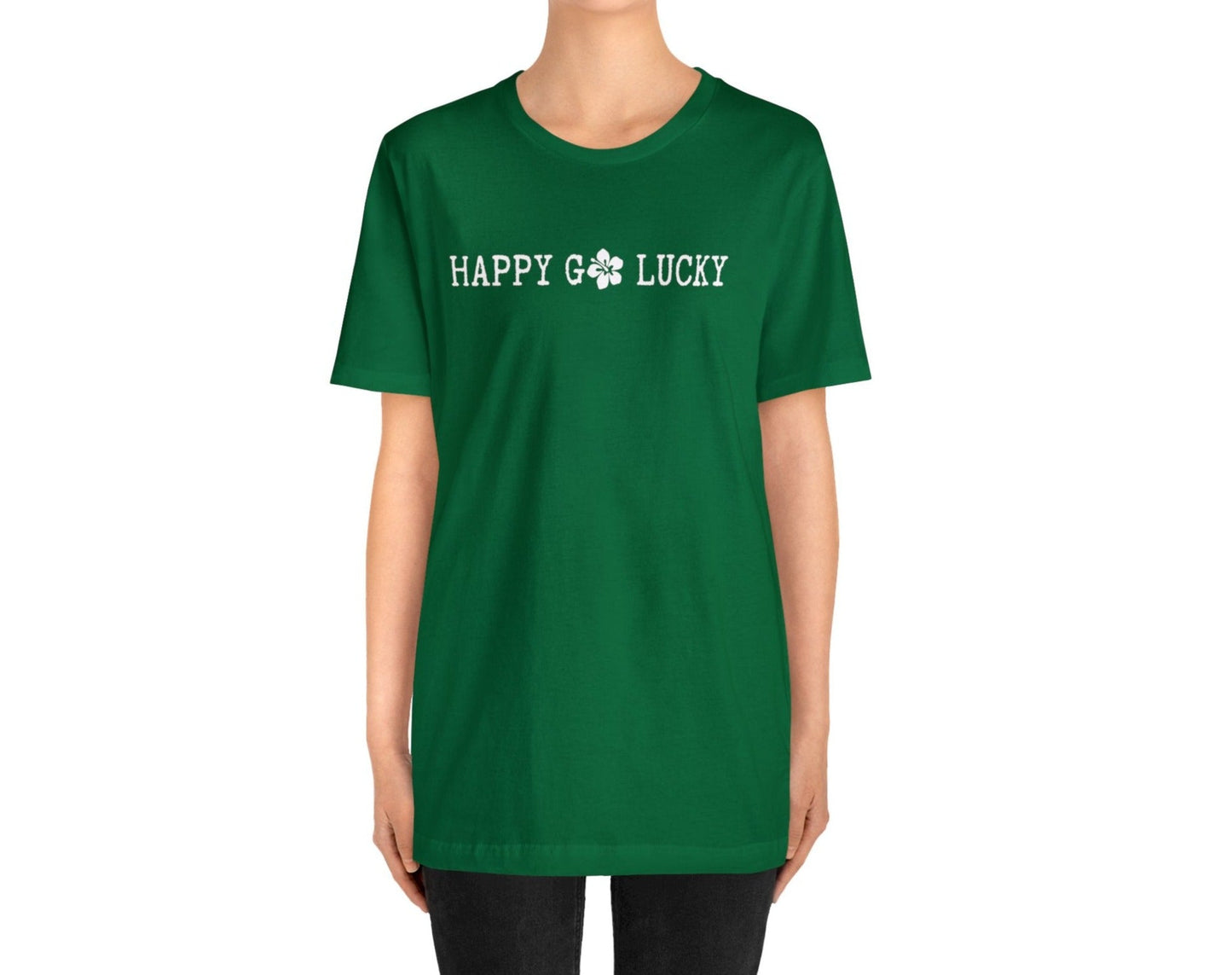 Happy Go Lucky Hibiscus Unisex Jersey Tee - Global Village Kailua Boutique