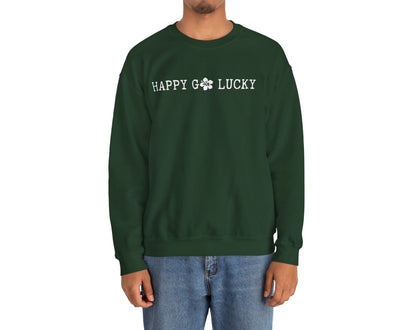 Happy Go Lucky Unisex Heavy Blend Crewneck Sweatshirt - Global Village Kailua Boutique