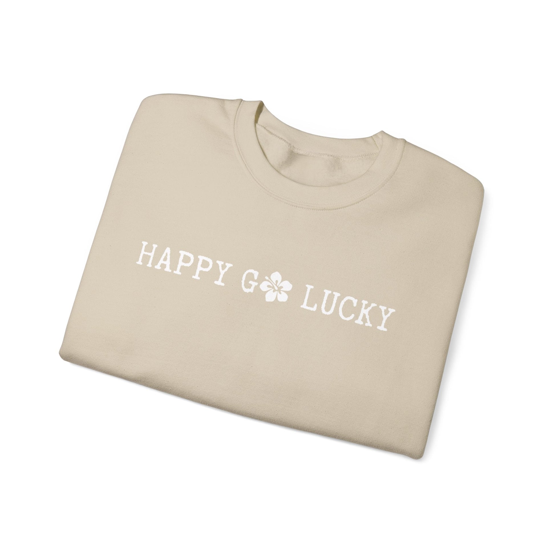 Happy Go Lucky Unisex Heavy Blend Crewneck Sweatshirt - Global Village Kailua Boutique