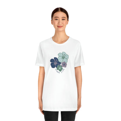 Hibiscus Cluster Unisex Jersey Tee - Global Village Kailua Boutique