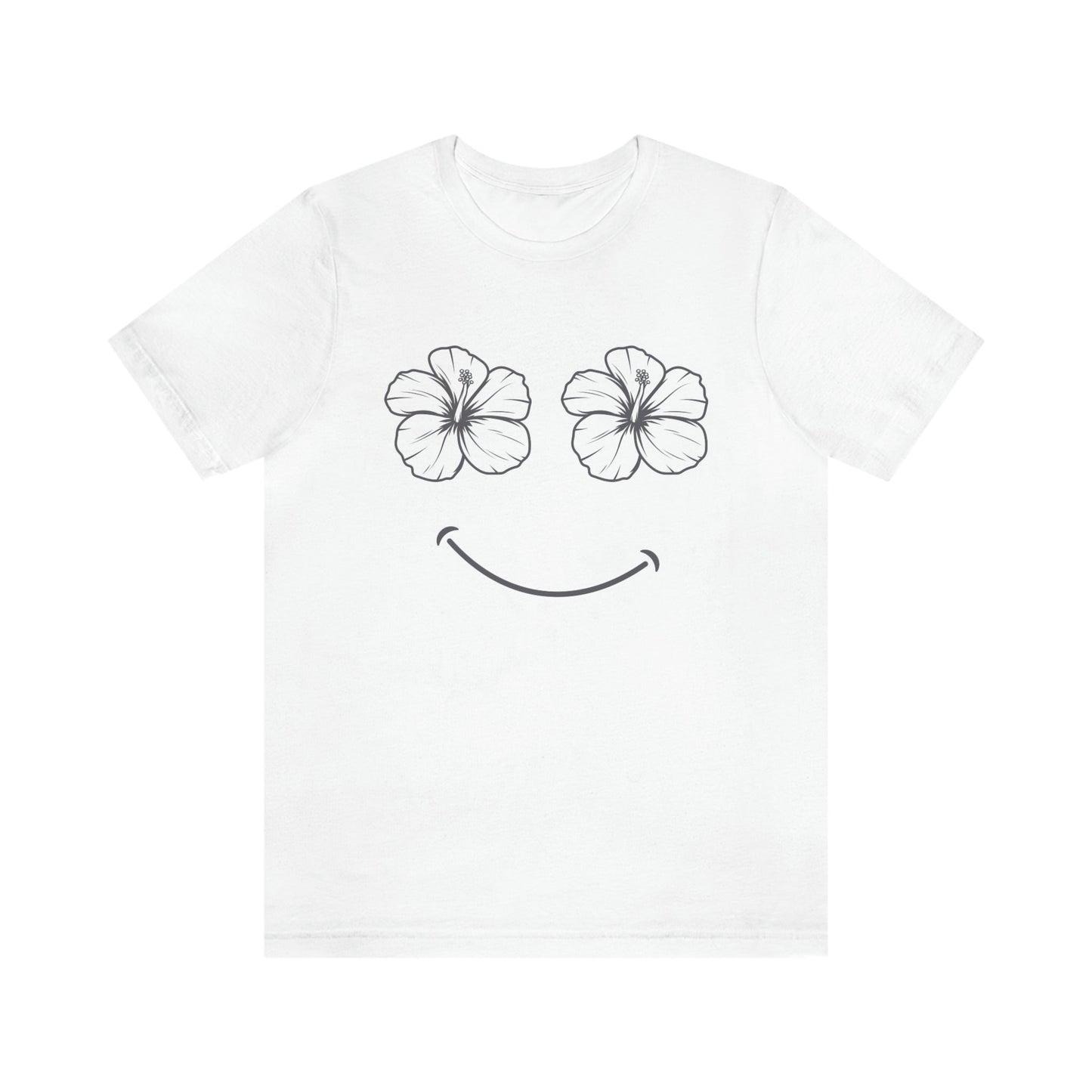 Hibiscus Happy Face Unisex Jersey Tee - Global Village Kailua Boutique