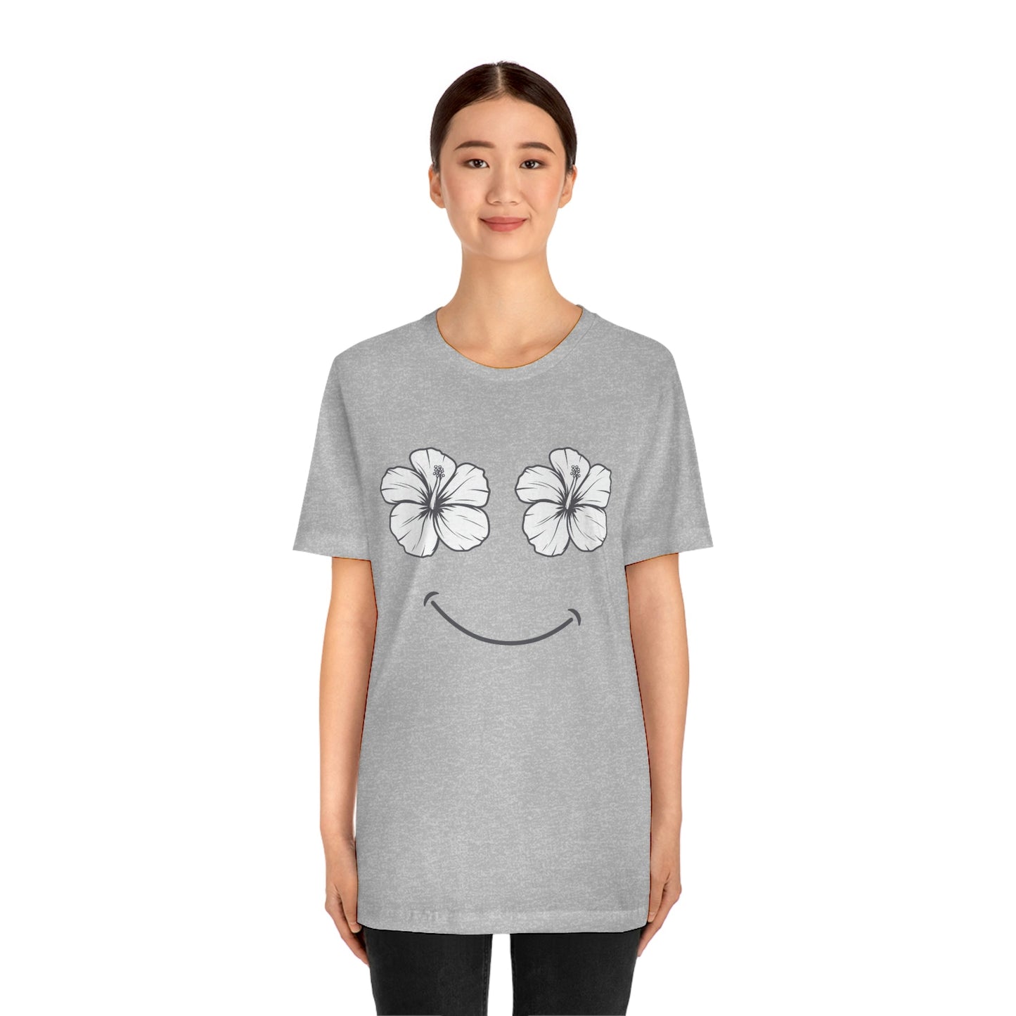 Hibiscus Happy Face Unisex Jersey Tee - Global Village Kailua Boutique