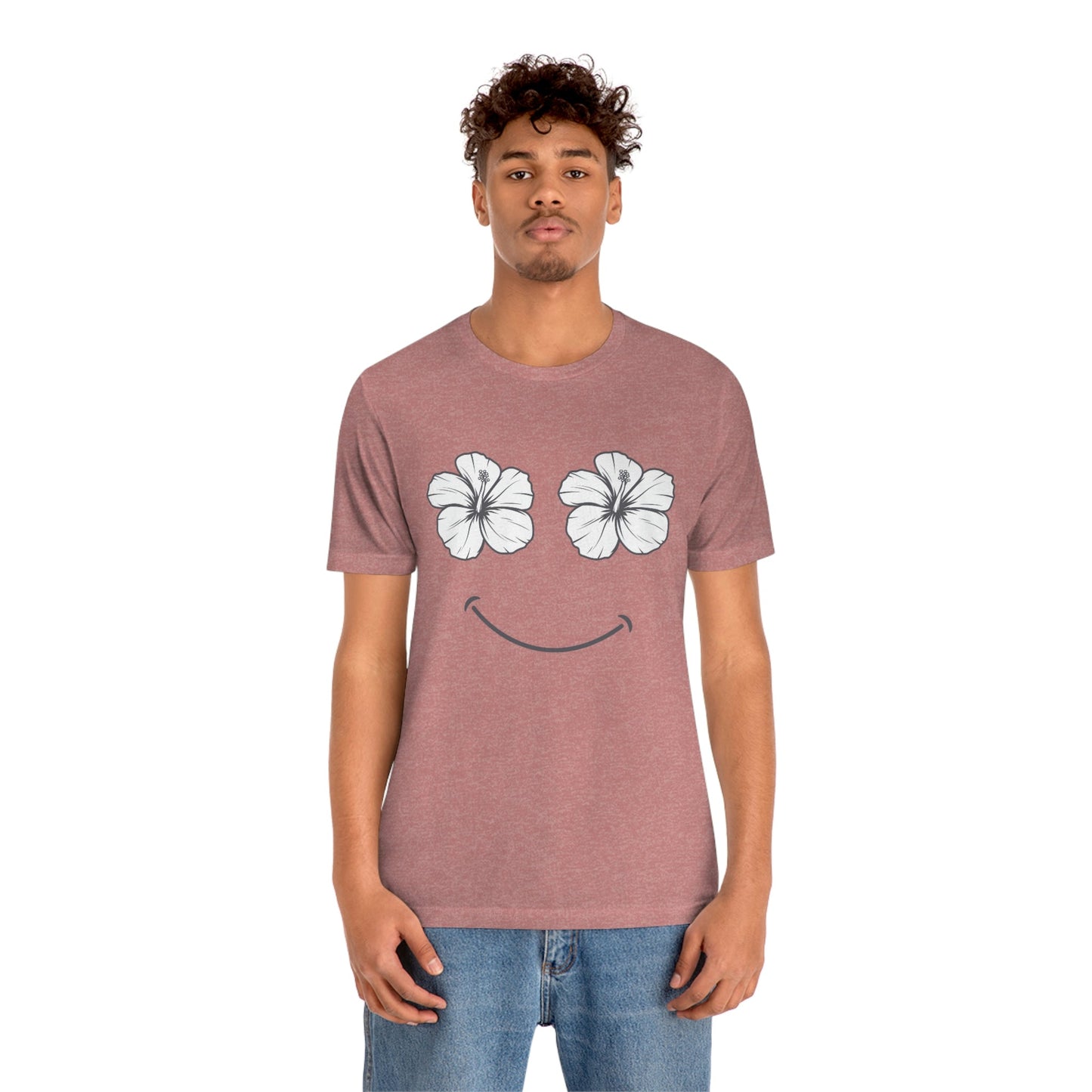 Hibiscus Happy Face Unisex Jersey Tee - Global Village Kailua Boutique