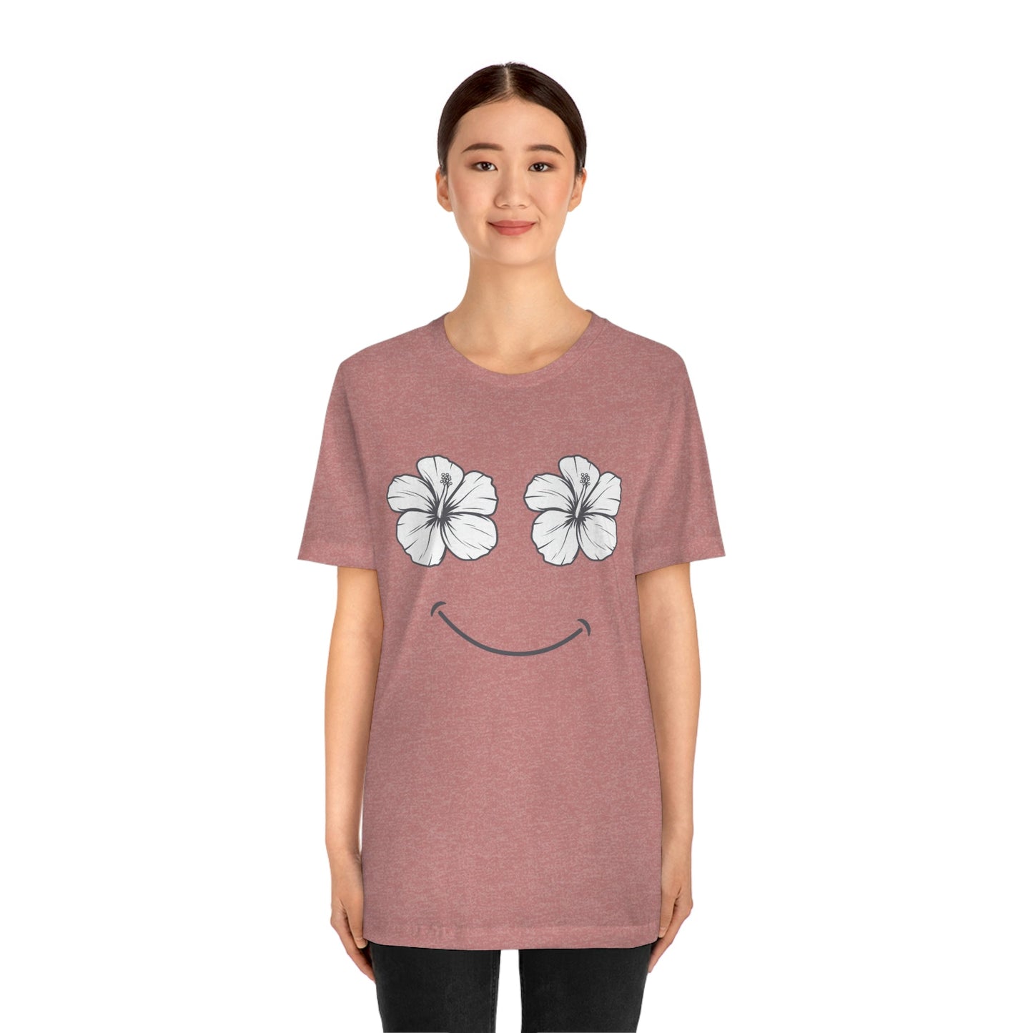 Hibiscus Happy Face Unisex Jersey Tee - Global Village Kailua Boutique