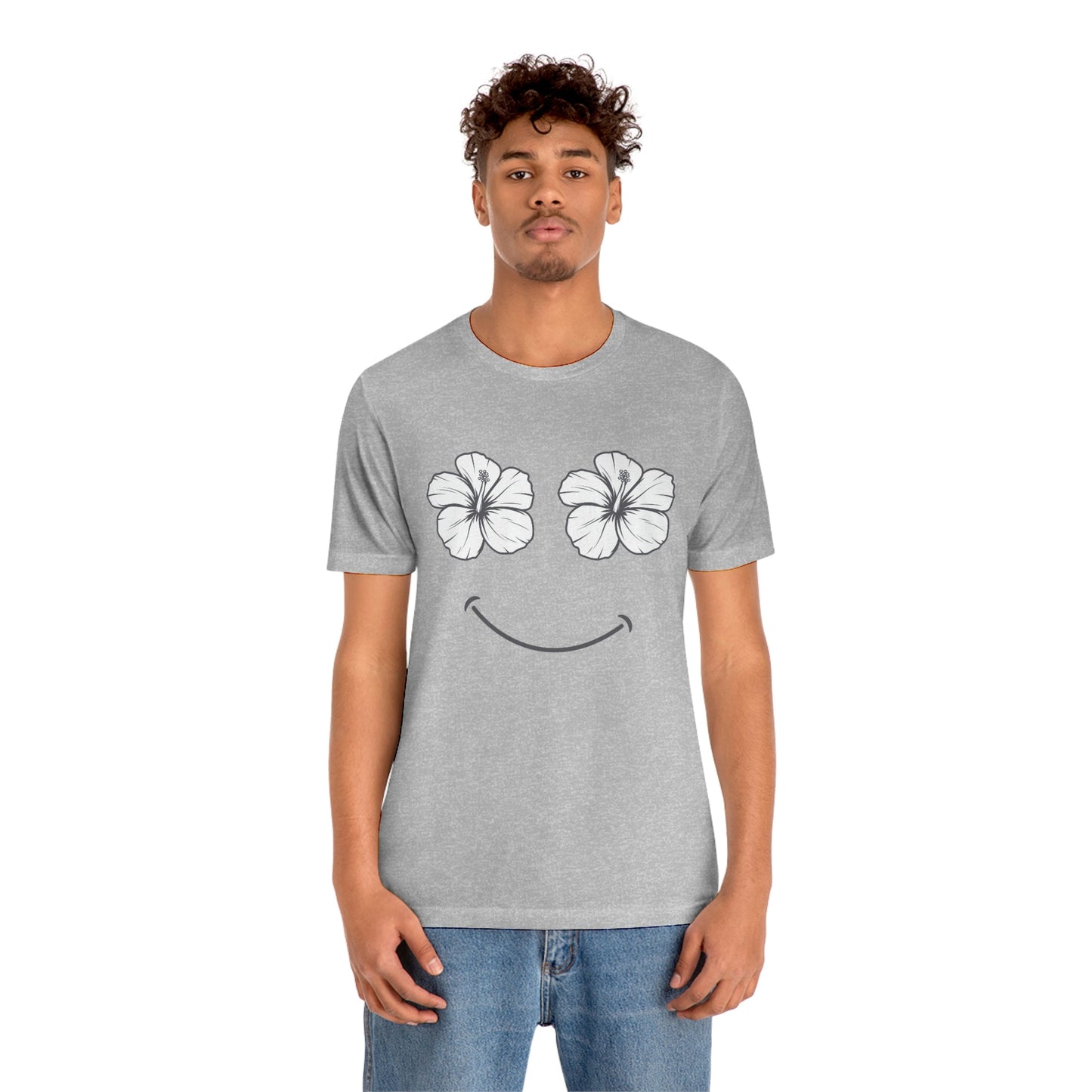 Hibiscus Happy Face Unisex Jersey Tee - Global Village Kailua Boutique