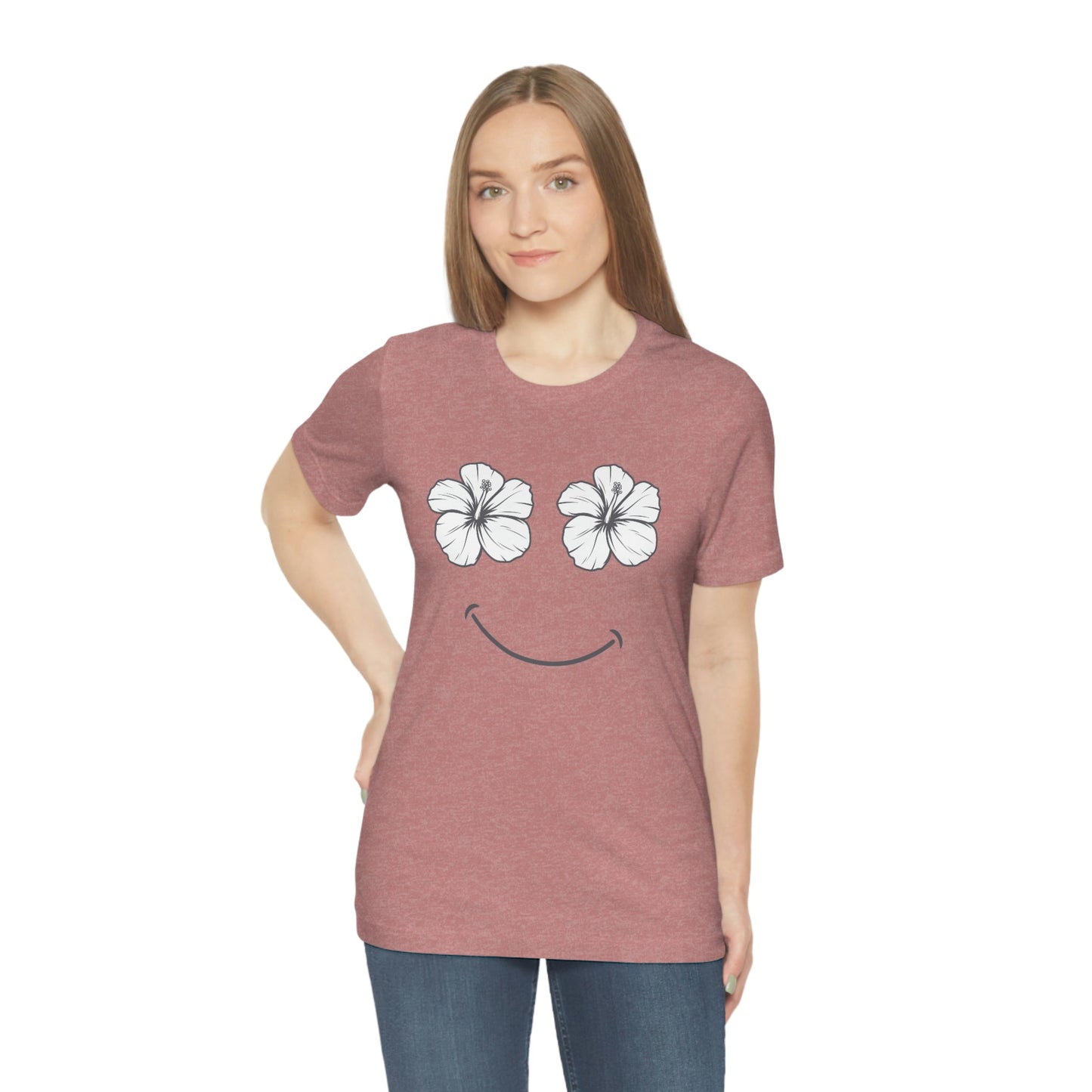 Hibiscus Happy Face Unisex Jersey Tee - Global Village Kailua Boutique