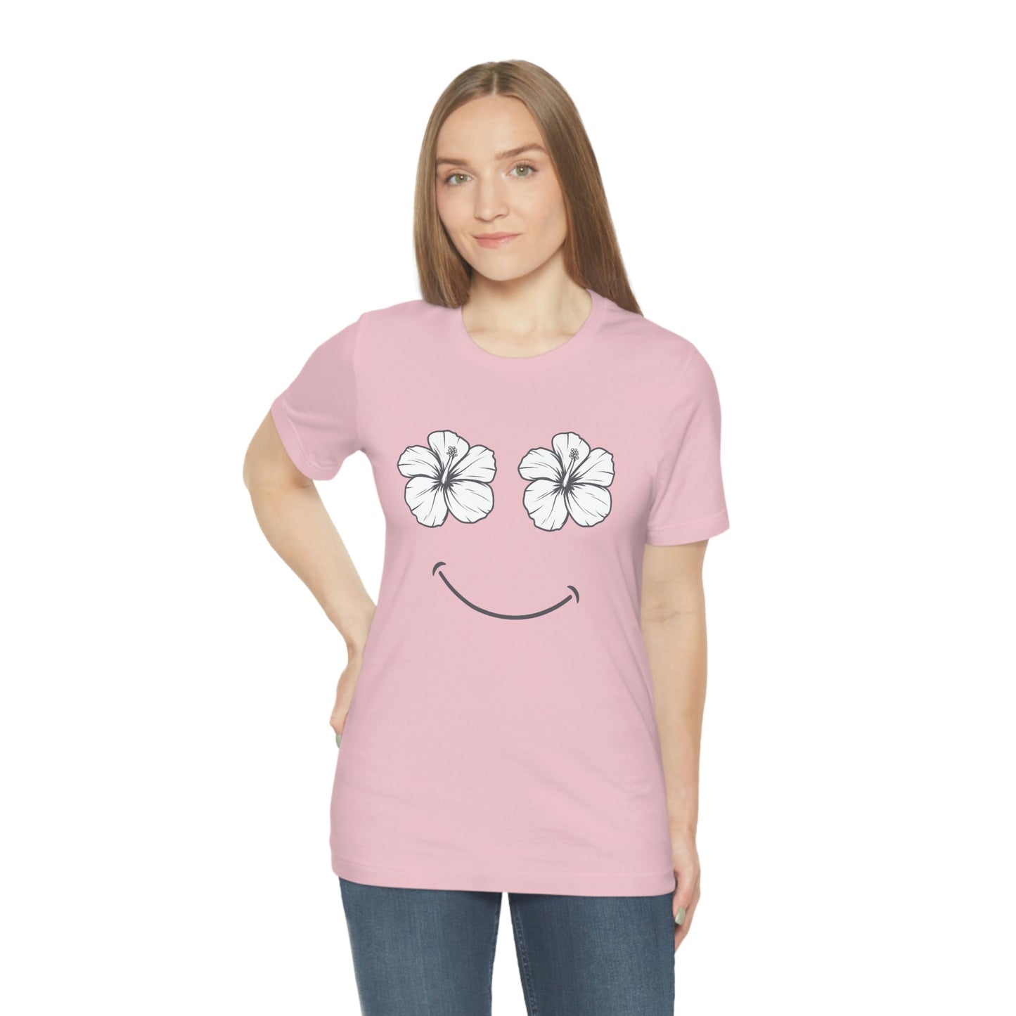 Hibiscus Happy Face Unisex Jersey Tee - Global Village Kailua Boutique