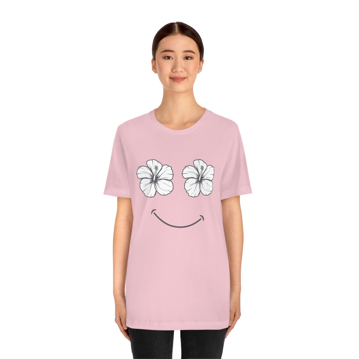 Hibiscus Happy Face Unisex Jersey Tee - Global Village Kailua Boutique