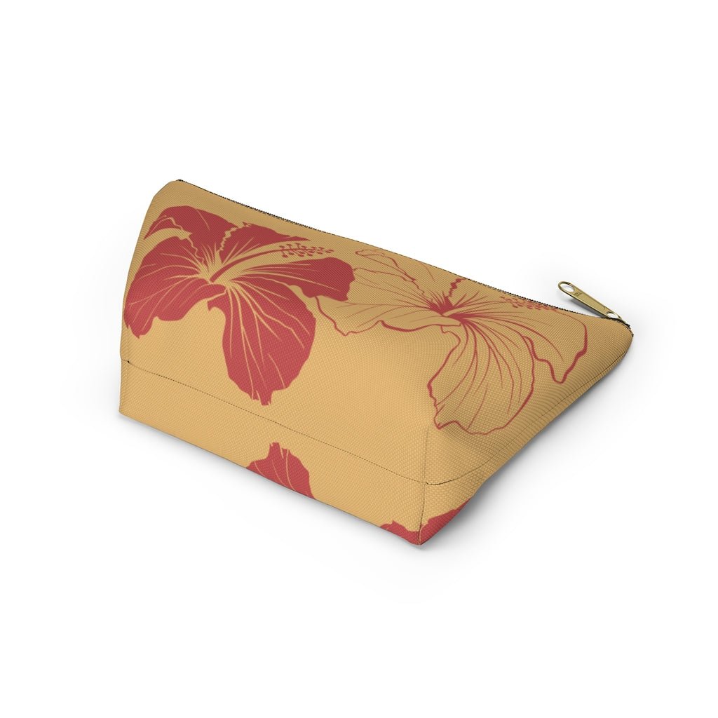 Hibiscus Zip Pouch with T-Bottom Global Village Kailua Boutique