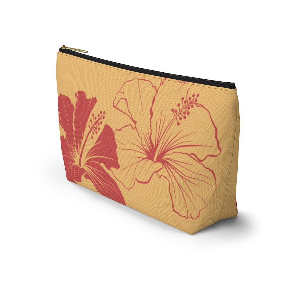 Hibiscus Zip Pouch with T-Bottom Global Village Kailua Boutique