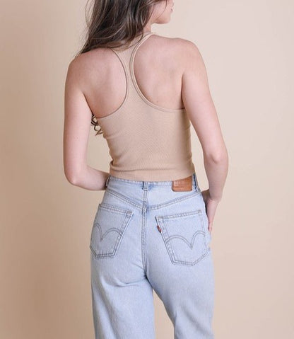 High Neck Racerback Brami Top - Global Village Kailua Boutique