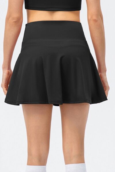 High Waist Wide Waistband Active Skirt - Global Village Kailua Boutique