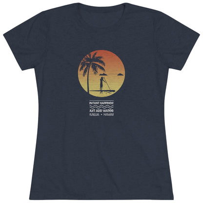 Instant Happiness Women's Triblend Tee - Global Village Kailua Boutique