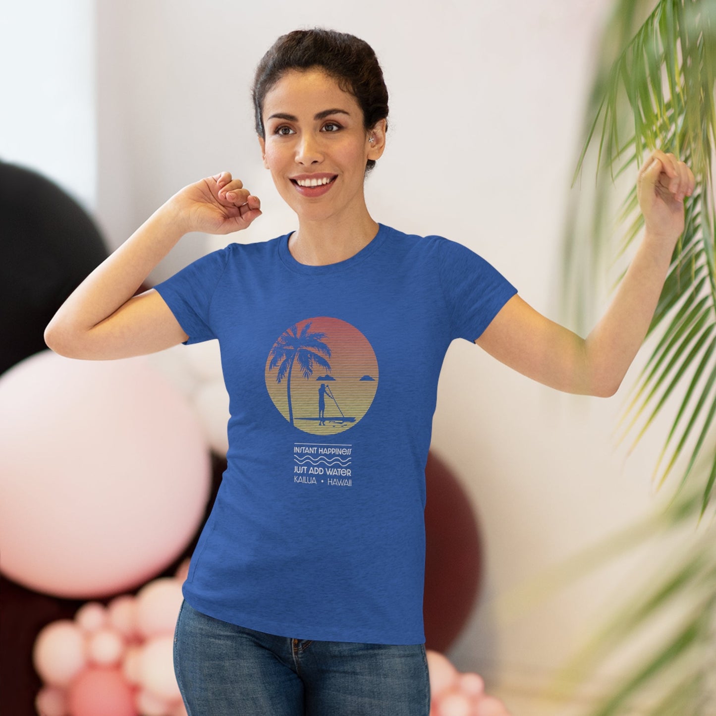 Instant Happiness Women's Triblend Tee - Global Village Kailua Boutique