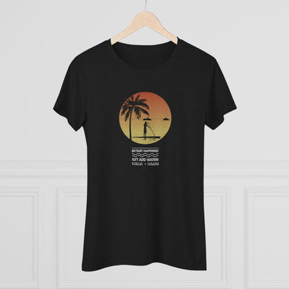 Instant Happiness Women's Triblend Tee - Global Village Kailua Boutique