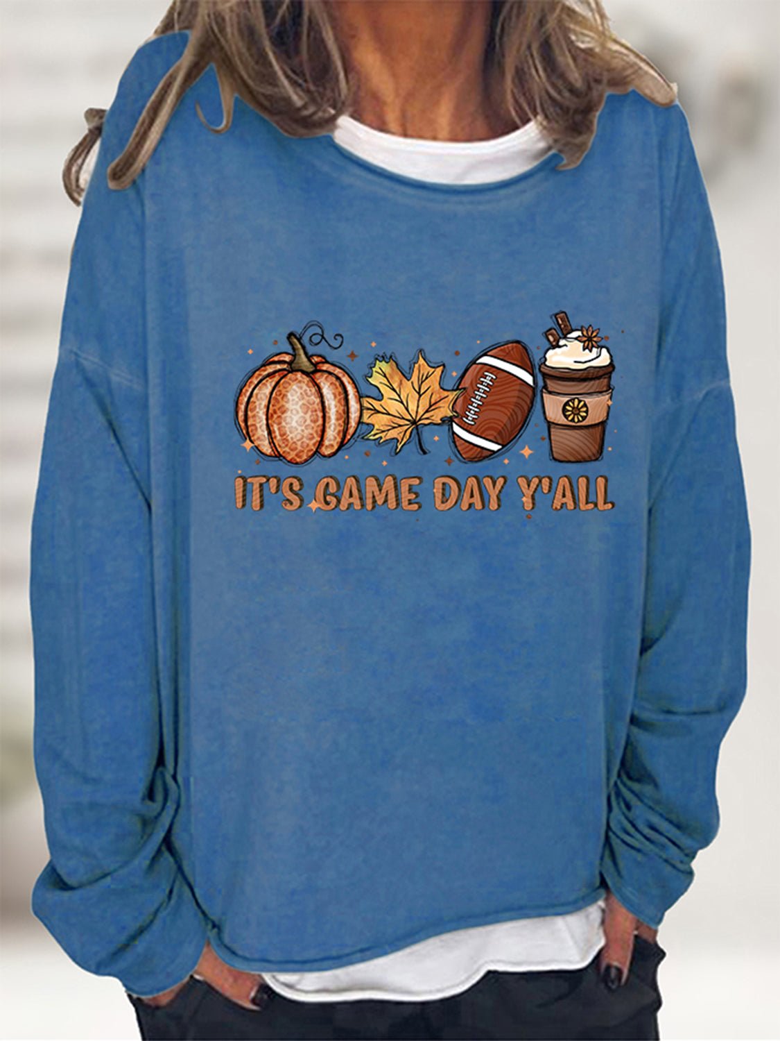 IT'S GAME DAY Y'ALL Graphic Sweatshirt - Global Village Kailua Boutique
