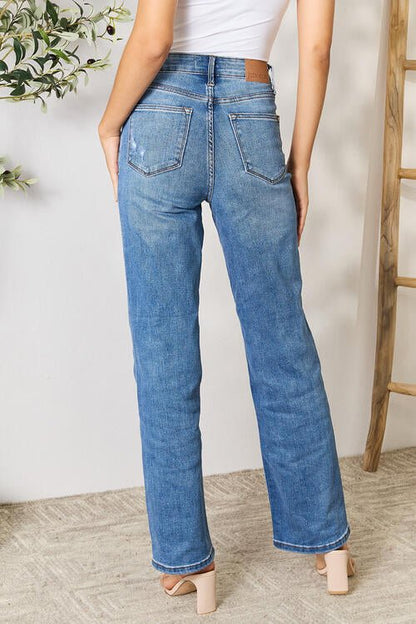 Judy Blue High Waist Distressed Jeans - Global Village Kailua Boutique