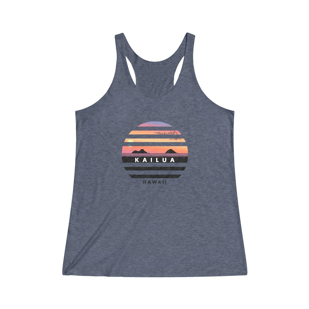 Kailua Tank Womenʻs Stripes Mokulua Tri-blend Global Village Kailua Boutique