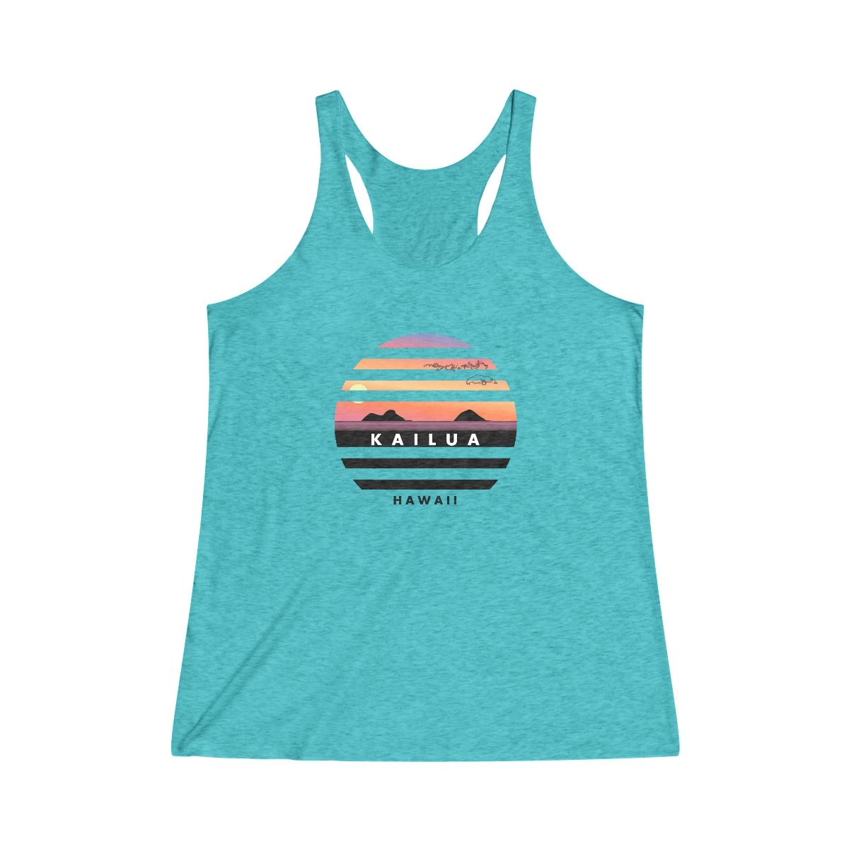 Kailua Tank Womenʻs Stripes Mokulua Tri-blend Global Village Kailua Boutique