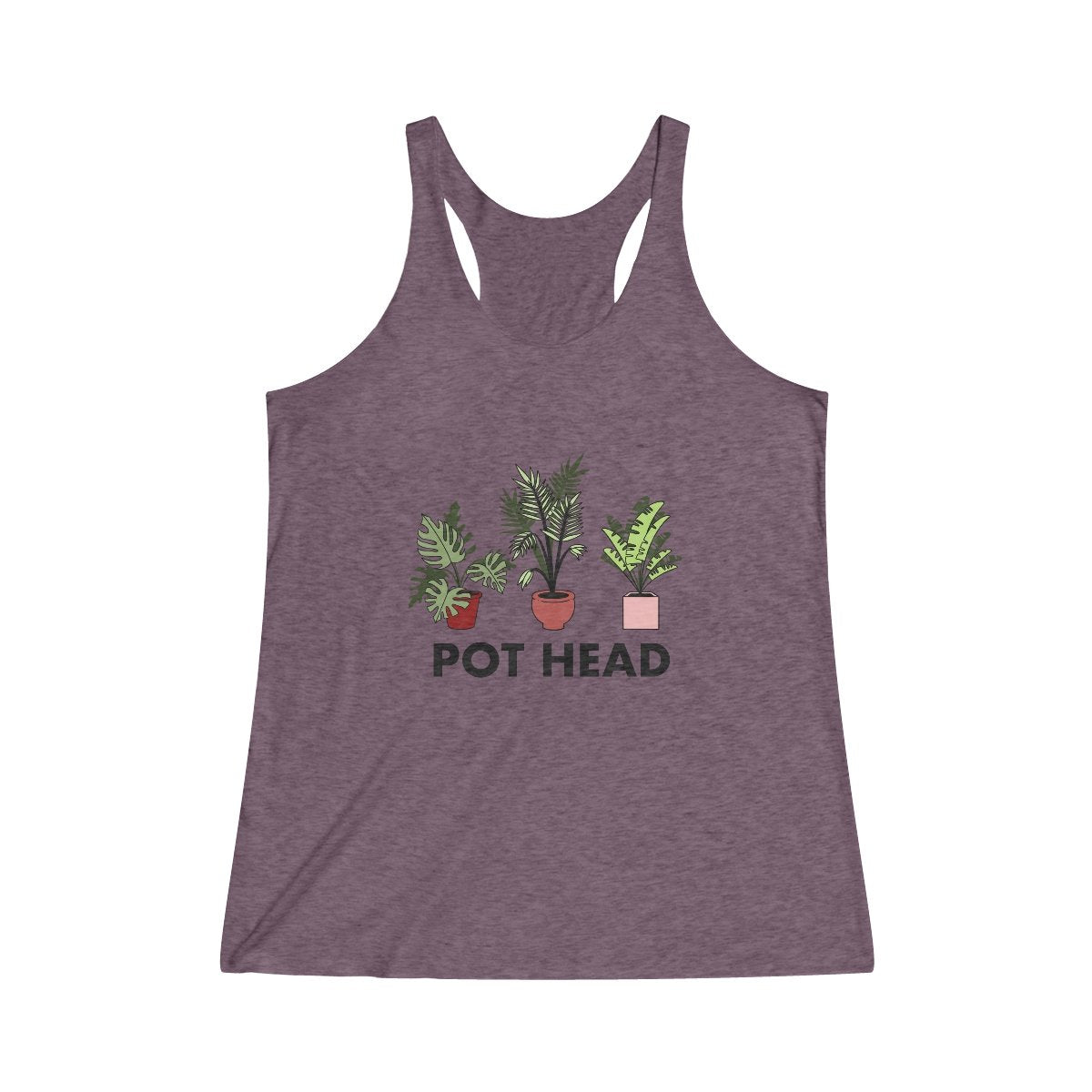 Kailua Tank Womenʻs Tropical Pot Head Tri-blend Global Village Kailua Boutique