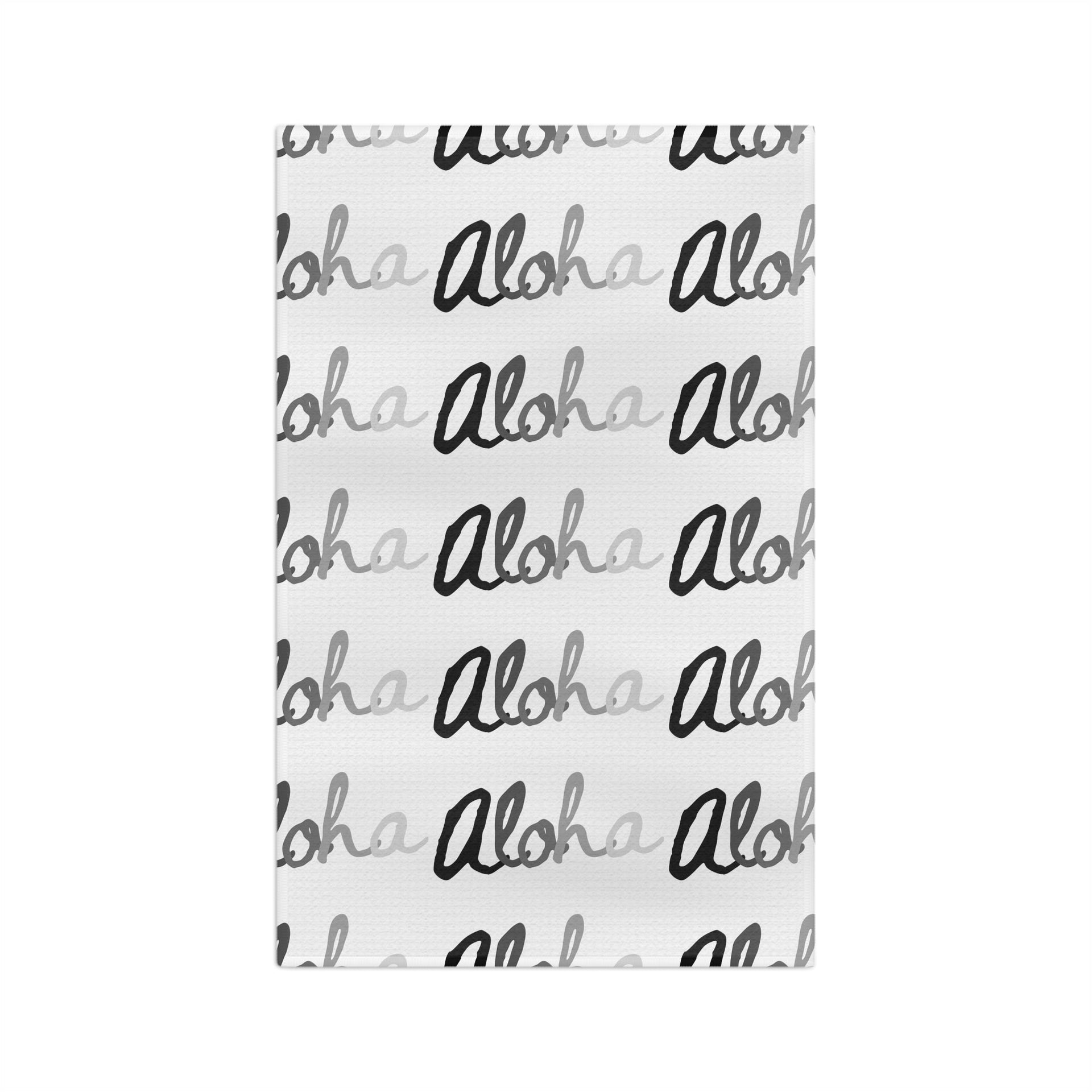 Kitchen Towel Aloha Grey Scale Global Village Kailua – Global Village  Kailua Boutique