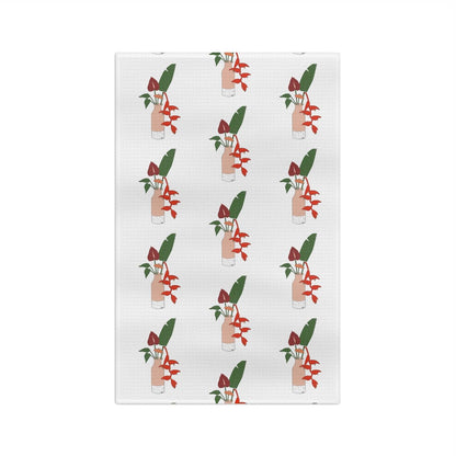 Kitchen Towel Anthurium Bouquet Global Village Kailua Boutique