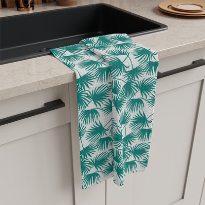 Kitchen Towel Fan PalmTeal - Global Village Kailua Boutique