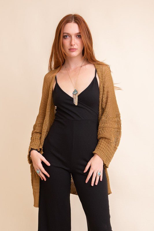 Knit Netted Cardigan - Global Village Kailua Boutique