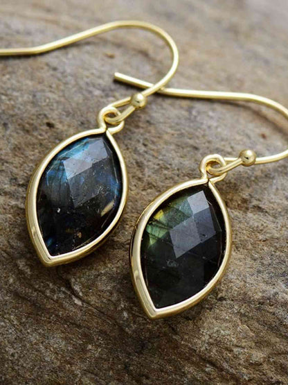 Labradorite Dangle Earrings - Global Village Kailua Boutique