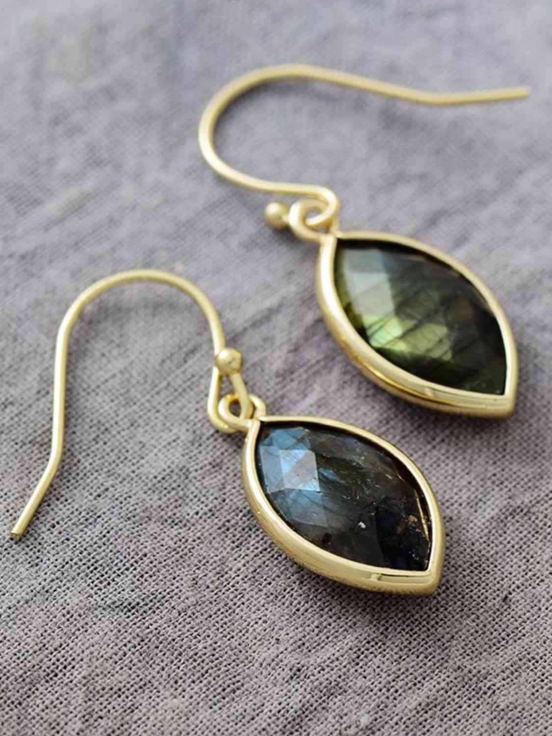 Labradorite Dangle Earrings - Global Village Kailua Boutique