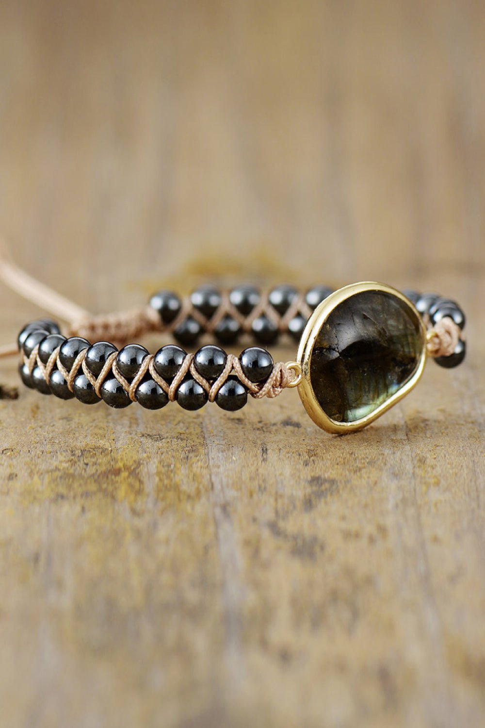 Labradorite Stone Beaded Bracelet - Global Village Kailua Boutique